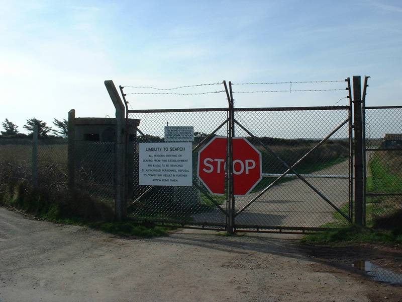 gates at rear raf porthreath.JPG
